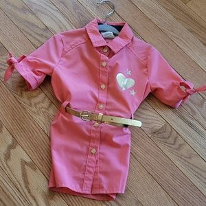 Button down blouse with belt